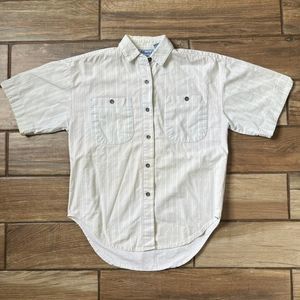 vintage striped button up shirt e441